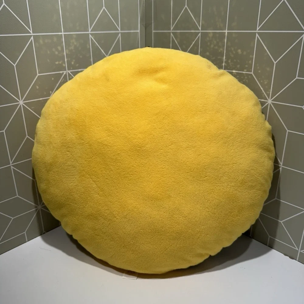 Flipping Reversible Sequin Smiley Face Pillow Yellow &‎ Black Reversible